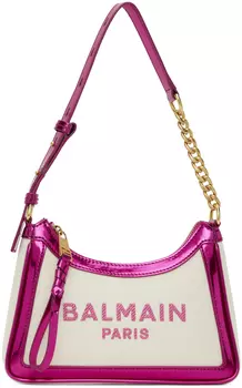 Бело-розовая сумка через плечо B-Army Balmain