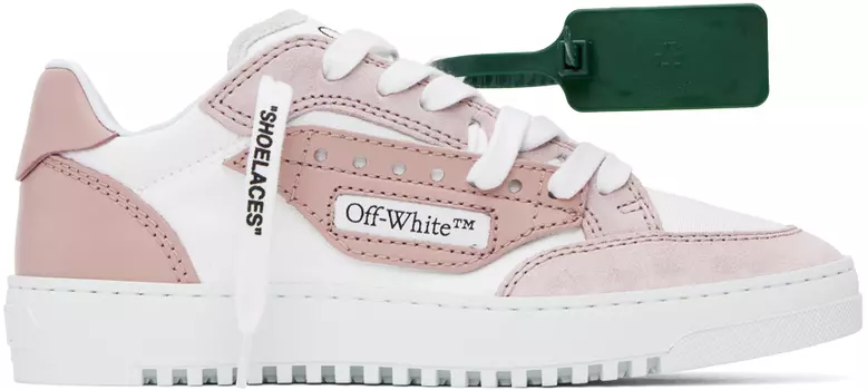 Бело-розовые кроссовки 5.0 Off-White