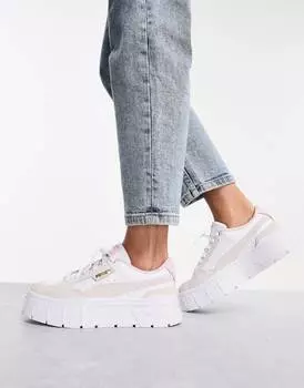 Бело-розовые кроссовки Puma Mayze Stack