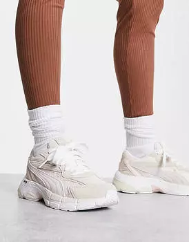 Бело-розовые кроссовки Puma Teveris Nitro