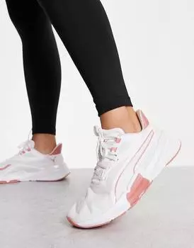Бело-розовые кроссовки Puma Training PWRFRAME Crystalline