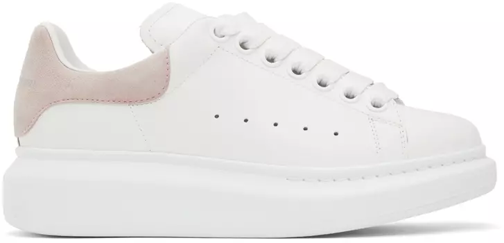 Бело-розовые массивные кроссовки Alexander McQueen