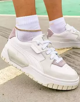 Бело-розовые массивные кроссовки Puma Cali Dream
