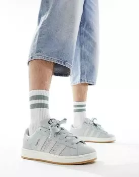 Бело-серебристые кроссовки adidas Campus 00s