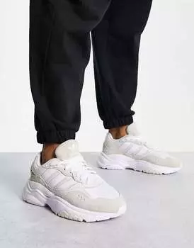 Бело-серебристые кроссовки adidas Originals Retropy F90