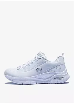 Бело-серебристые женские повседневные туфли Skechers