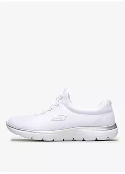 Бело-серебристые женские повседневные кроссовки Skechers