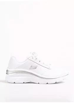 Бело-серебристые женские повседневные туфли Skechers