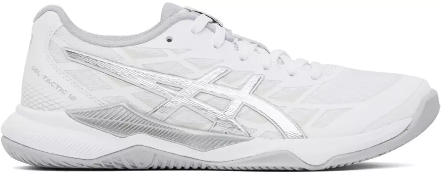 Бело-серебряные кроссовки Asics Gel-Tactic 12
