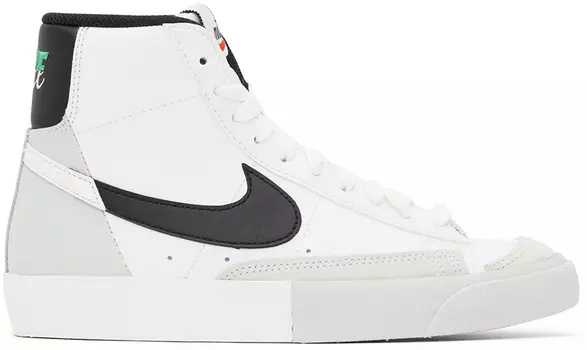 Бело-серые детские кроссовки Nike Kids Blazer Mid 77 SE Big