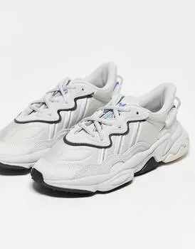 Бело-серые кроссовки adidas Originals Ozweego