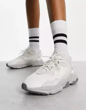 Бело-серые кроссовки adidas Originals Ozweego, бело-серый