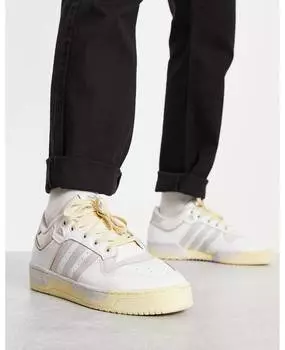 Бело-серые кроссовки adidas Originals Rivalry Low 86