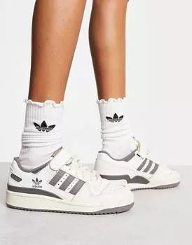 Бело-серые низкие кроссовки adidas Originals Forum 84
