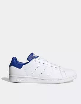 Бело-синие кроссовки adidas Originals Stan Smith