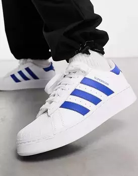 Бело-синие кроссовки adidas Originals Superstar XLG, бело-синий