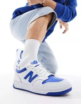 Бело-синие кроссовки New Balance 480
