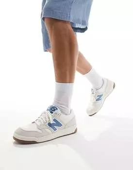 Бело-синие кроссовки New Balance 480