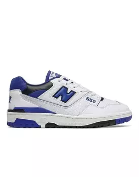Бело-синие кроссовки New Balance 550, белый/синий