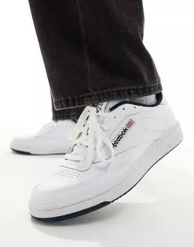 Бело-синие кроссовки Reebok Club C 85