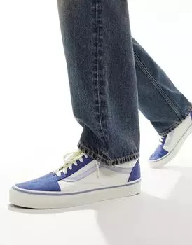 Бело-синие кроссовки Vans Old Skool