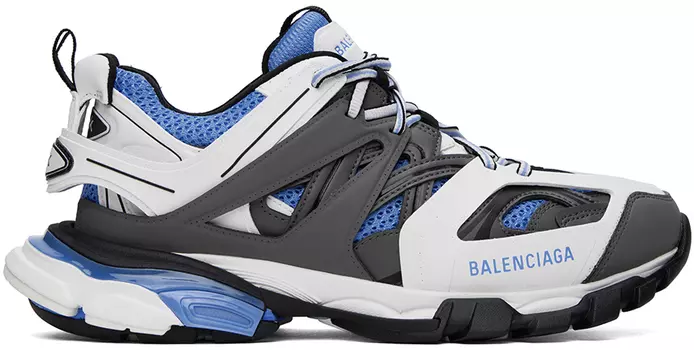 Бело-синие спортивные кроссовки Balenciaga