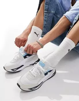 Бело-синие спортивные кроссовки Puma Mirage