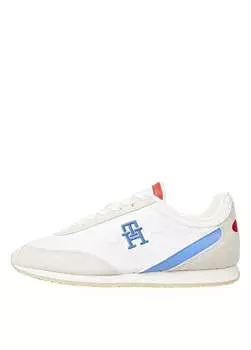 Бело-синие женские замшевые кроссовки FW0FW078920K7 Tommy Hilfiger, синий