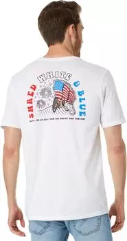 Бело-синяя футболка с короткими рукавами Shred Hurley, белый