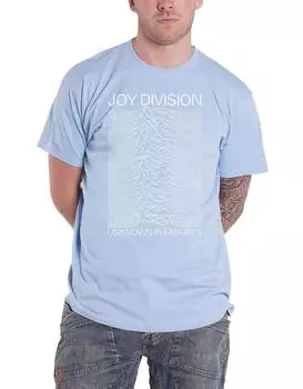 Бело-синяя футболка Unknown Pleasures Joy Division, синий