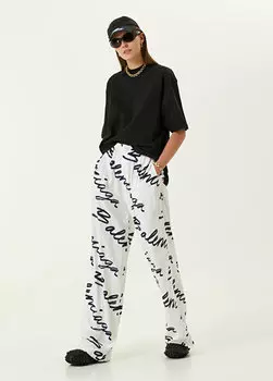 Бело-темно-синие брюки с логотипом Balenciaga