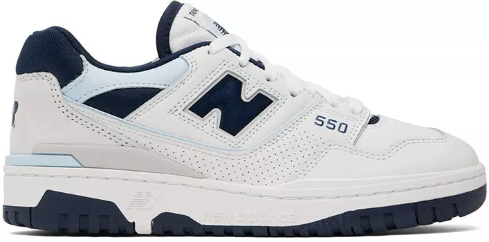 Бело-темно-синие кроссовки 550 New Balance
