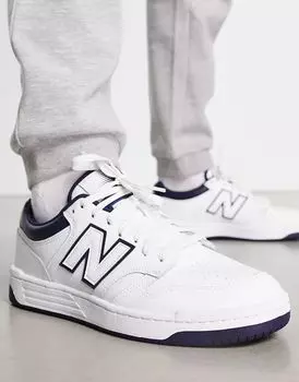 Бело-темно-синие кроссовки New Balance 480
