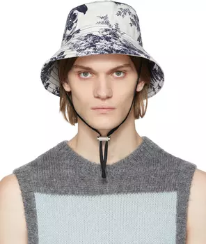 Бело-темно-синяя джинсовая панама Pembridge Erdem