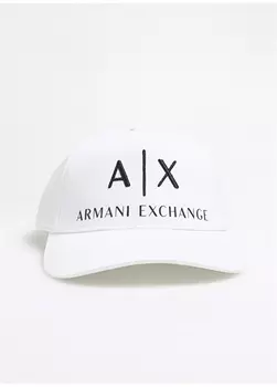 Бело-темно-синяя мужская кепка Armani Exchange