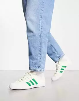 Бело-зеленые кроссовки adidas Originals Adria