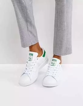 Бело-зеленые кроссовки Adidas Originals Stan Smith