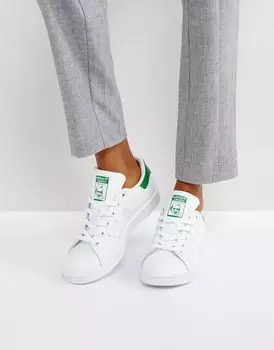 Бело-зеленые кроссовки adidas Originals Stan Smith