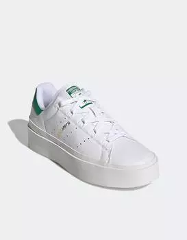 Бело-зеленые кроссовки adidas Originals Stan Smith Bonega