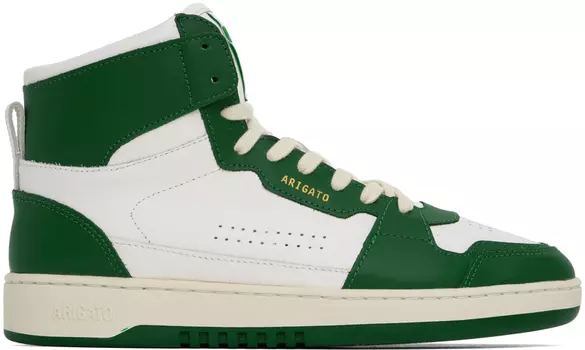 Бело-зеленые кроссовки Dice Hi Axel Arigato