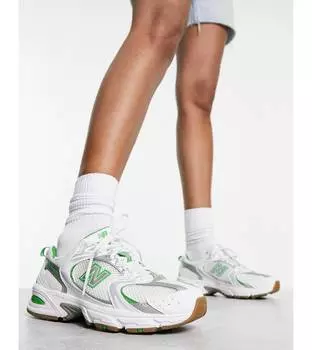 Бело-зеленые кроссовки New Balance 530 — эксклюзивно для ASOS