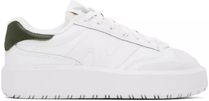 Бело-зеленые кроссовки New Balance CT302