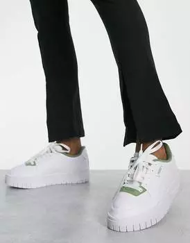 Бело-зеленые кроссовки Puma Cali Dream