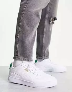 Бело-зеленые кроссовки Puma Caven