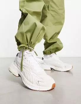Бело-зеленые кроссовки PUMA Teveris Nitro