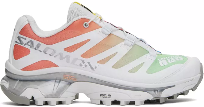 Бело-зеленые кроссовки Salomon XT-4 OG