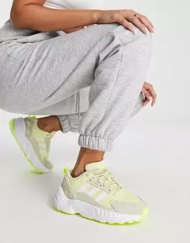 Бело-желтые кроссовки adidas Originals ZX 22 Boost