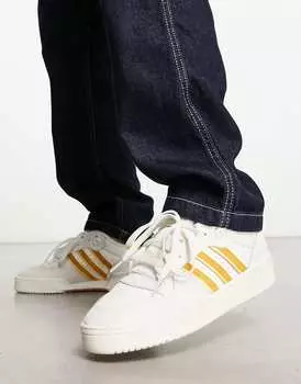 Бело-золотые кроссовки adidas Originals Rivalry Low