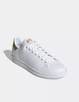 Бело-золотые кроссовки adidas Originals Stan Smith