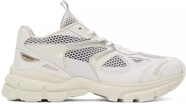 Бело-золотые кроссовки для марафонского бега Axel Arigato